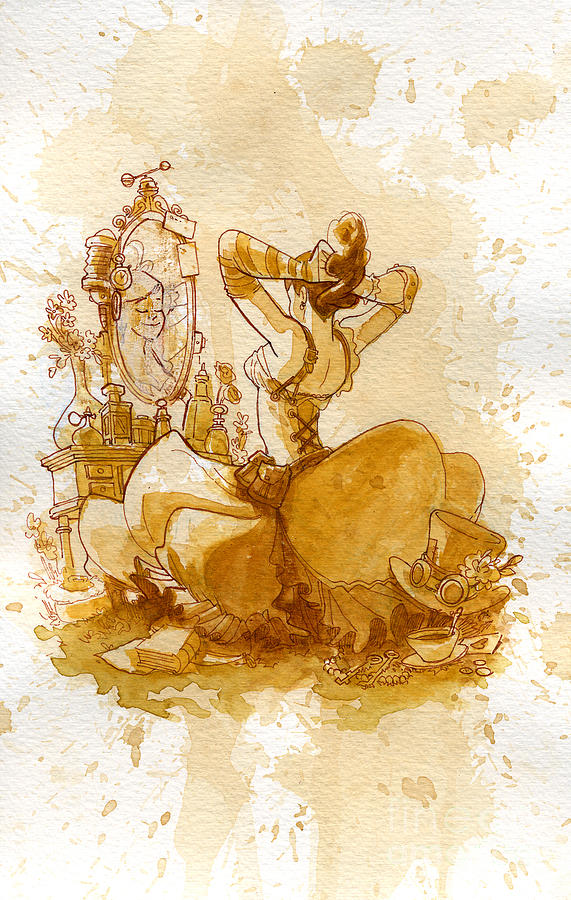 Steampunk Painting - Reflection by Brian Kesinger