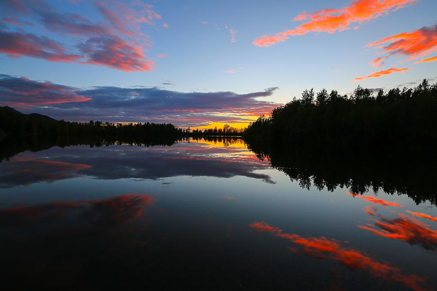 Reflection Lake Alaska Sunset Photograph by Sam Amato