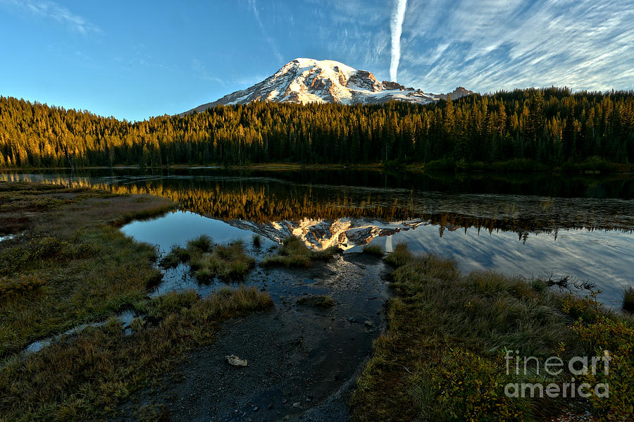 Reflection Lakes Glow Photograph by Adam Jewell