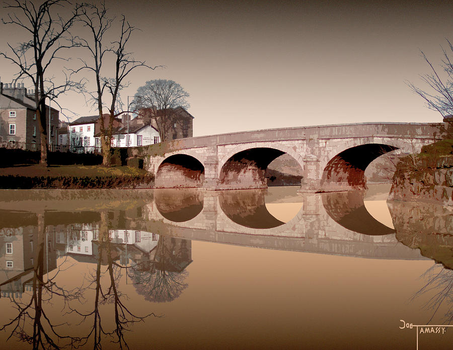 Reflection Miller Bridge Kendal Digital Art by Joe Tamassy