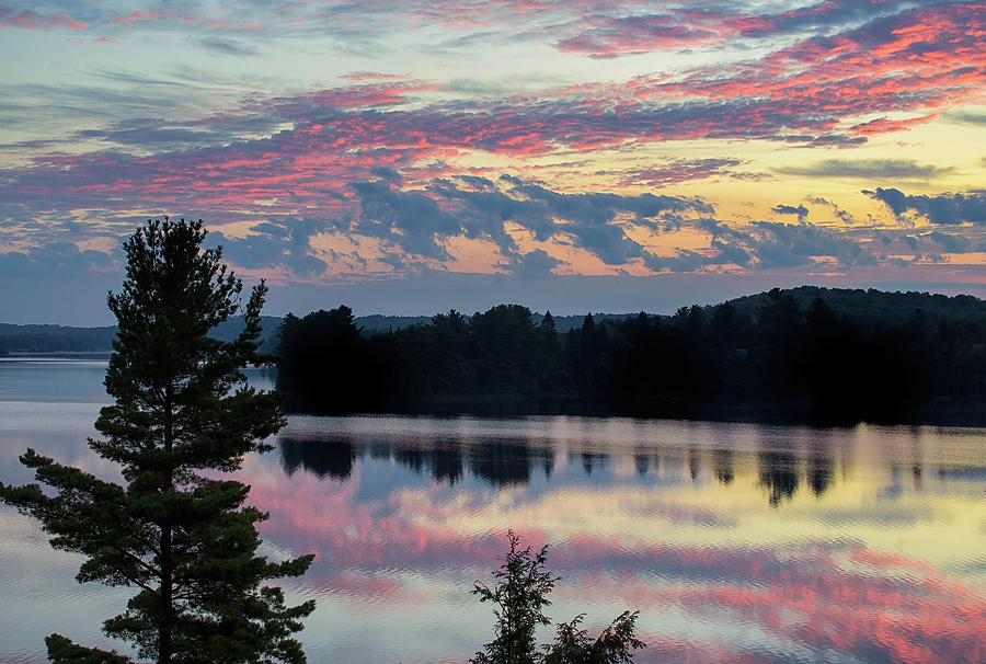 Reflection of a Day - Sunrise - Wollaston Lake Photograph by Spencer Bush