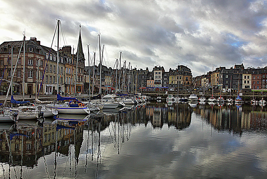 Reflection of Honfleur Photograph by Hugh Smith
