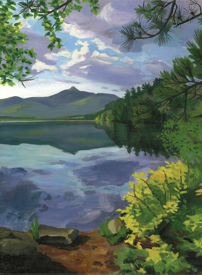 Summer Painting - Reflection of Mount Chocorua, NH by Gisele D Thompson