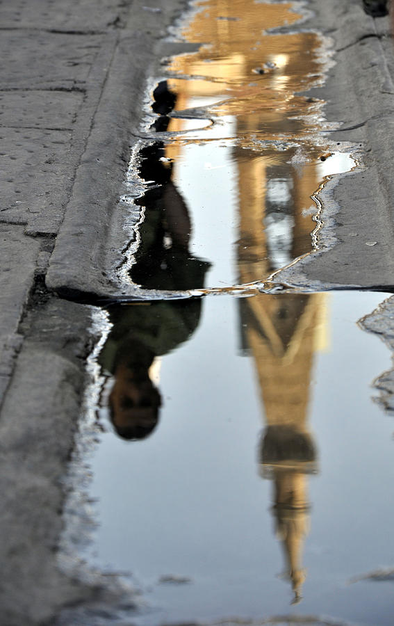 Reflection of Santa Croce Photograph by Andrew Dinh