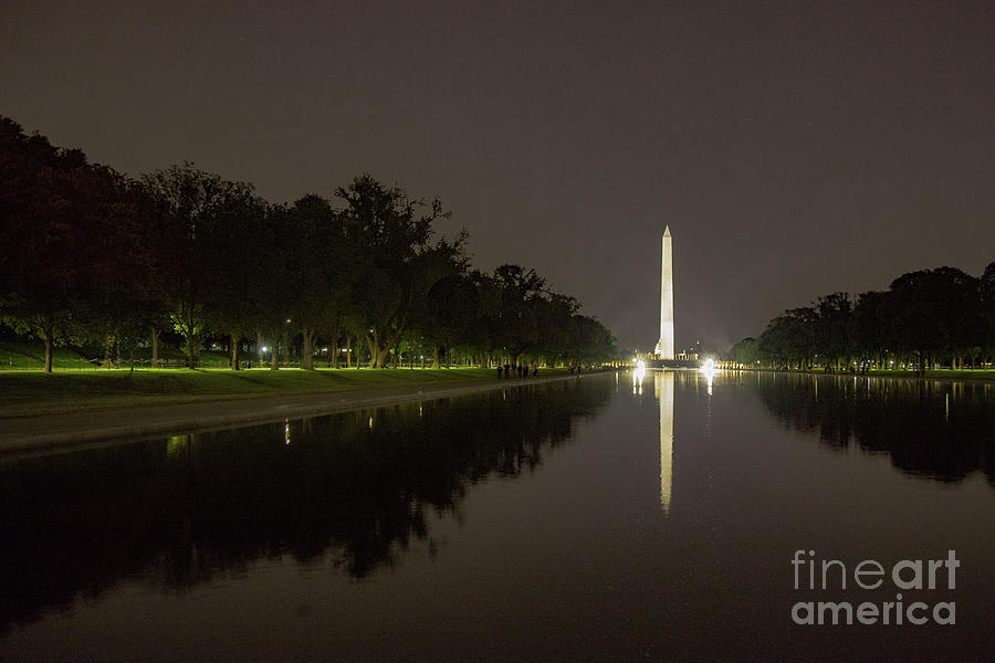 Reflection of Washington Memorial Photograph by George Lehmann