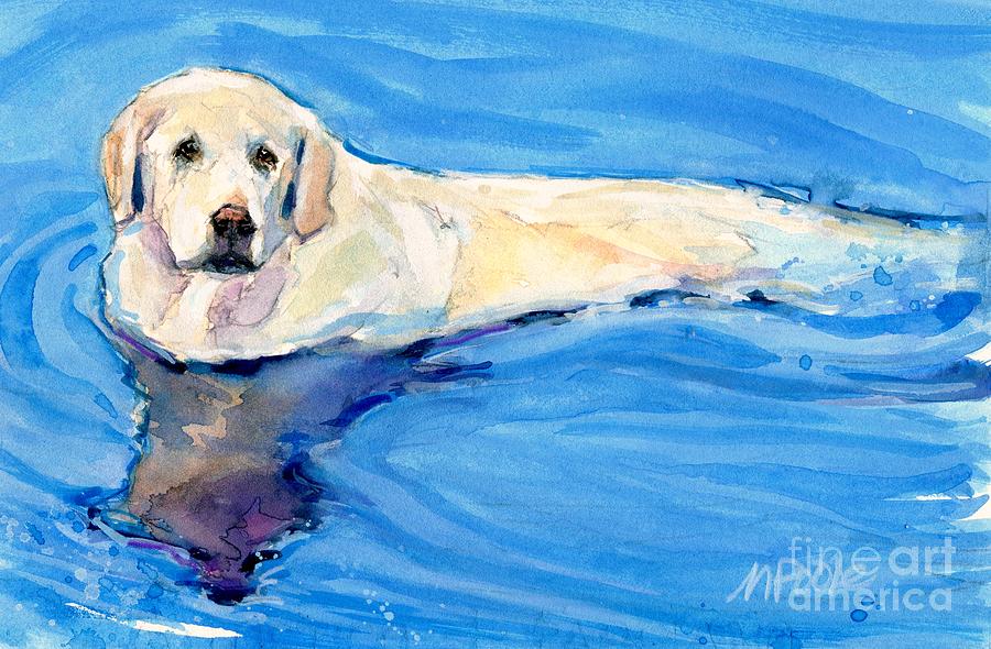 Dog Painting - Reflection Pool by Molly Poole
