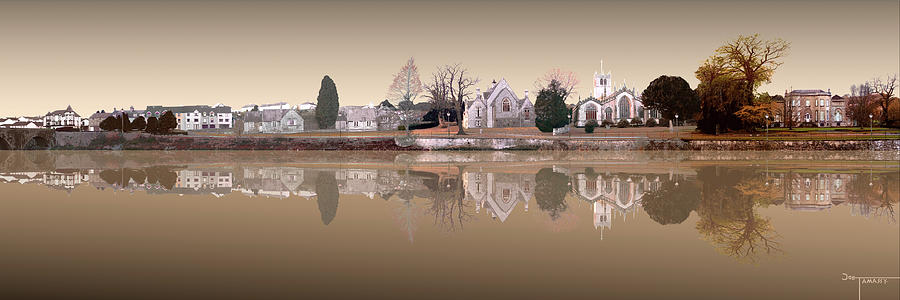 Reflection River Kent Kendal  Digital Art by Joe Tamassy