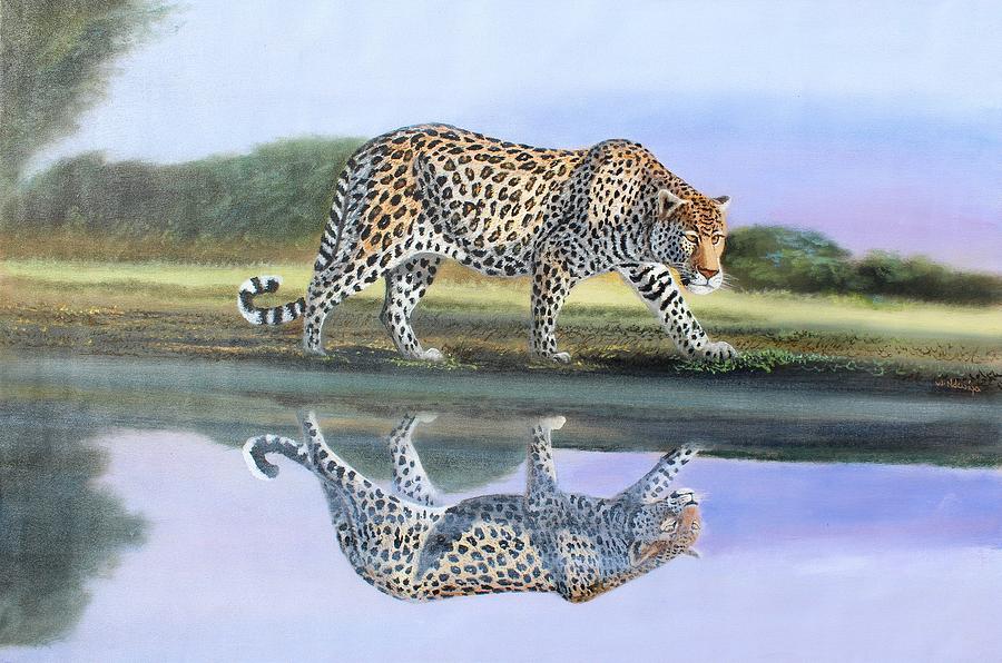 Reflection Stalk Painting by Wycliffe Ndwiga
