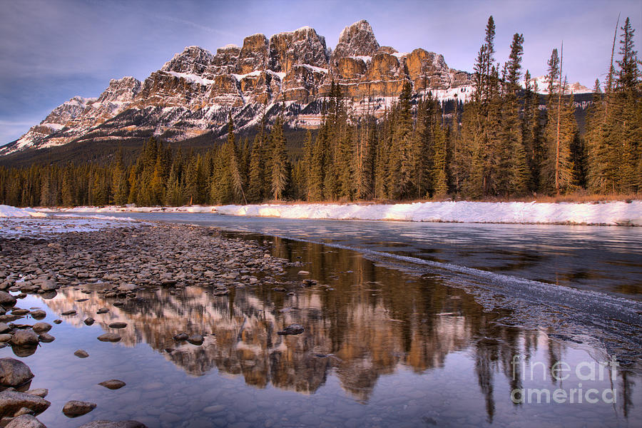 Reflections Along The Bow River Rocky Shore Photograph by Adam Jewell