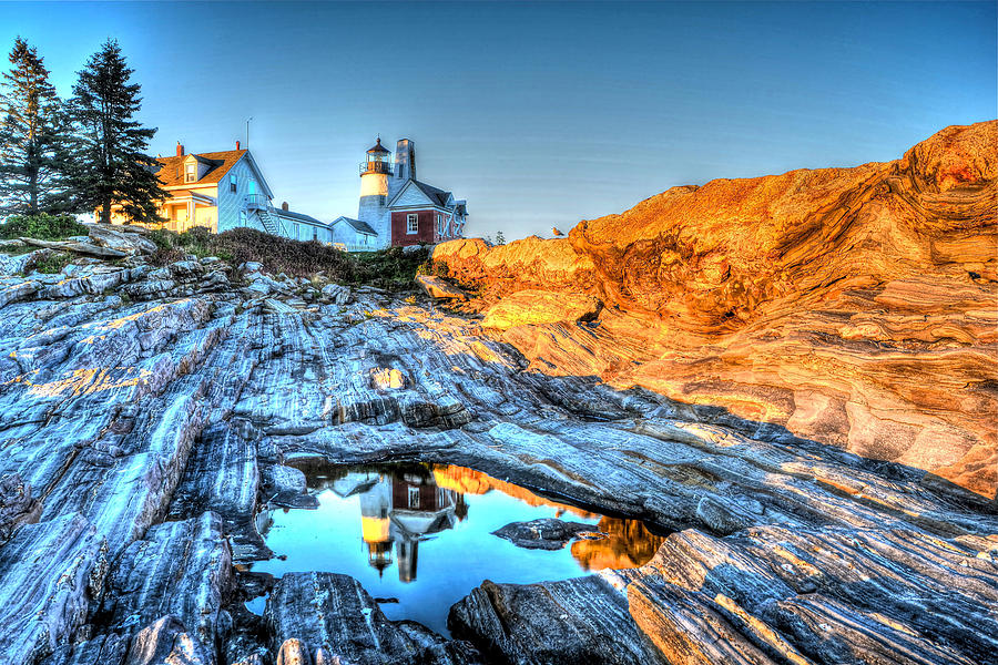 Reflections at Pemaquid Point Photograph by Don Mercer