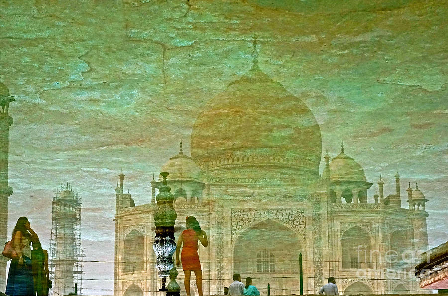 Reflections at the Taj Photograph by Michael Cinnamond