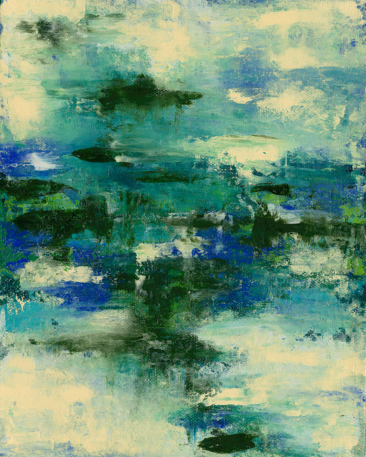 Abstract Water Painting - Reflections by Debbie Smith