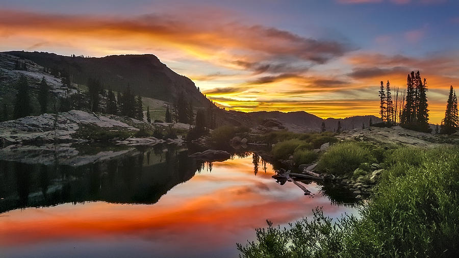 Sunset Photograph - Reflections Glow by Tayne Hunsaker