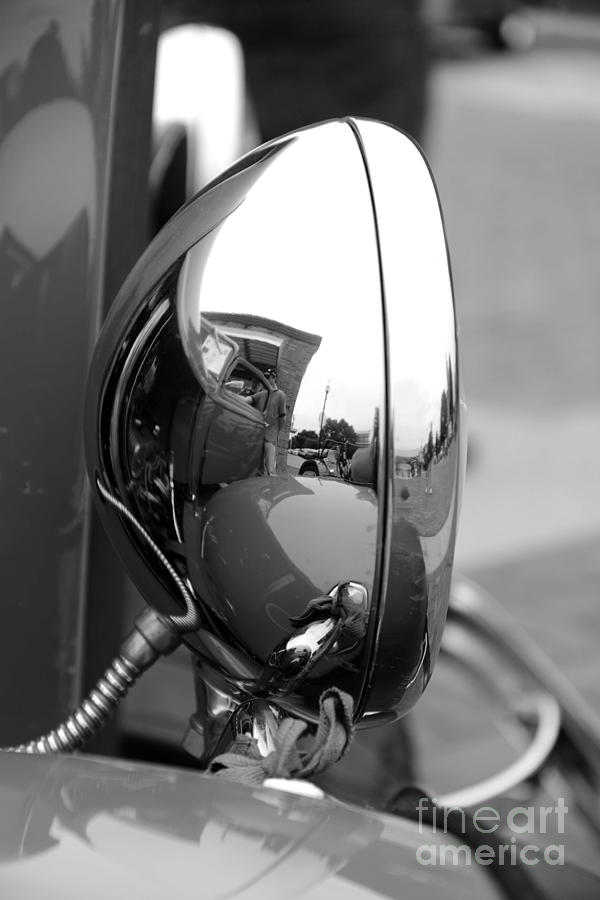 Reflections in a Chrome Headlight 4981 Photograph by Ken DePue