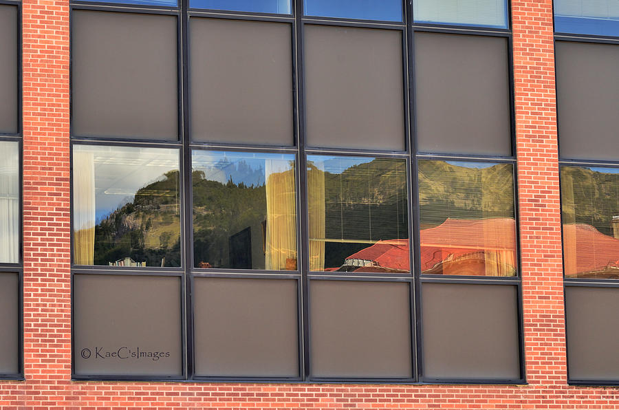 Reflections in an Office Building Photograph by Kae Cheatham