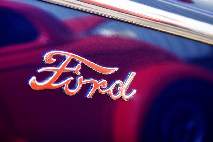 Vintage Photograph - Reflections in an Old Ford Automobile by Carol Leigh