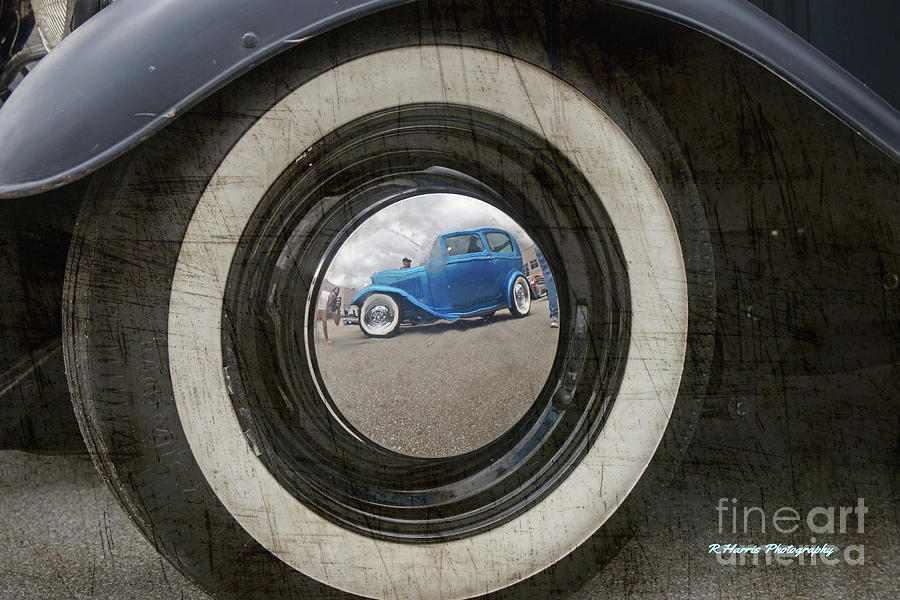 Reflections in Hub Cap Photograph by Randy Harris