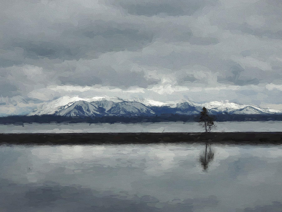 Reflections in Lake Yellowstone Photograph by Jayne Wilson