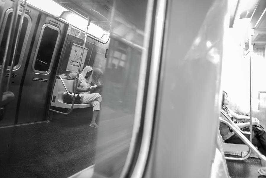 Reflections in New York City Subway Photograph by Ranjay Mitra