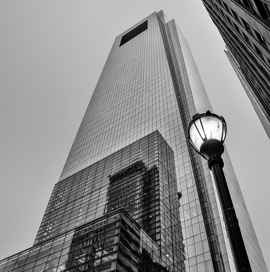 Philadelphia Photograph - Reflections in the Light - Philly Skyscrapers in Black and White by Bill Cannon