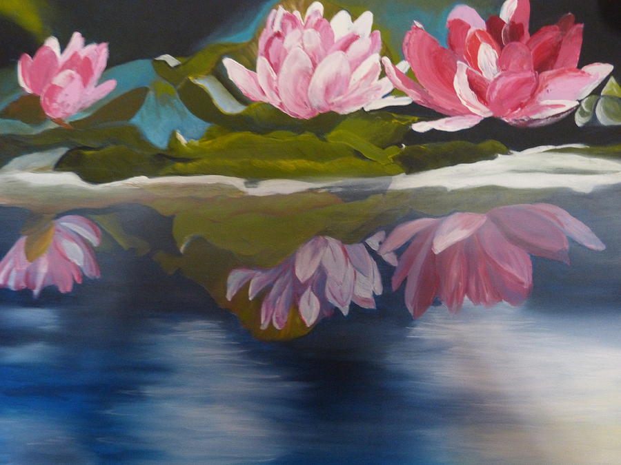 Flower Painting - Reflections  by Lois Viguier