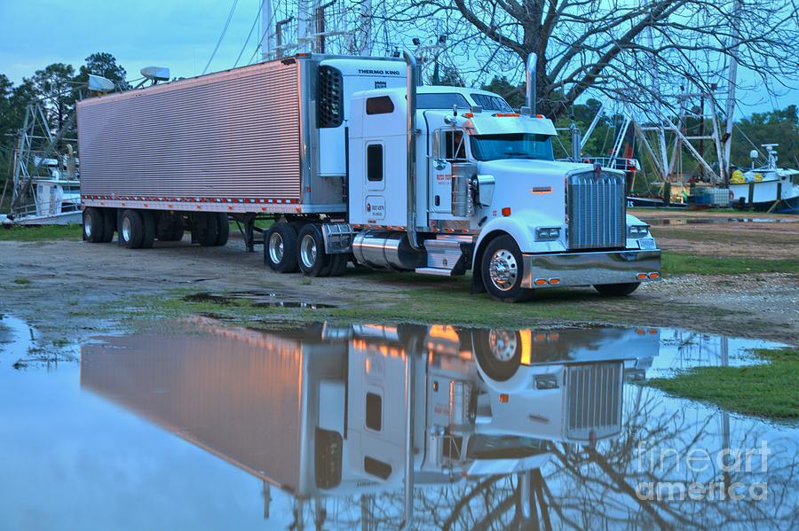 Reflections Of A Big Rig Photograph by Adam Jewell