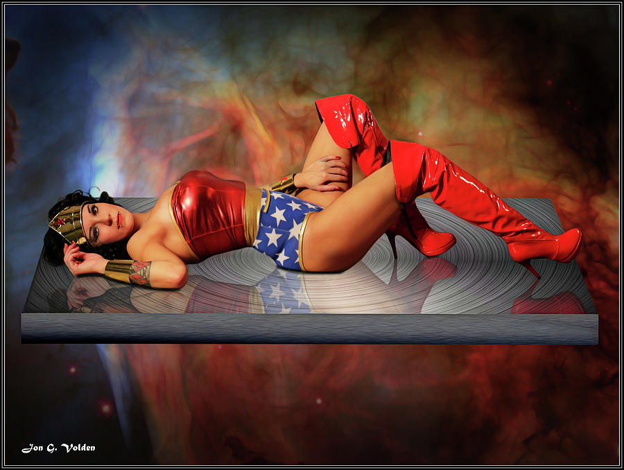 Reflections Of A Wonder Woman Mixed Media by Jon Volden