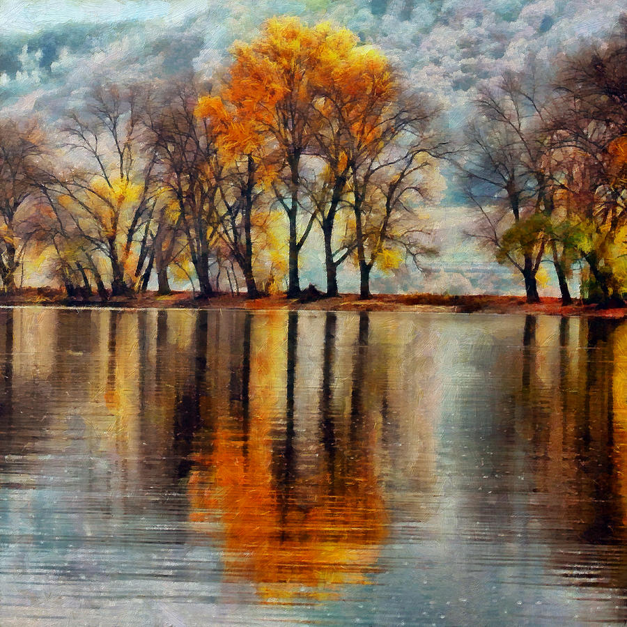 Tree Digital Art - Reflections of Autumn by Ronald Bolokofsky