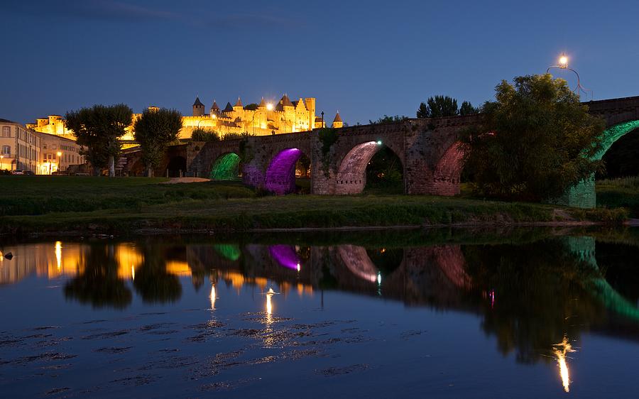 Reflections of Carcassonne Photograph by Stephen Taylor