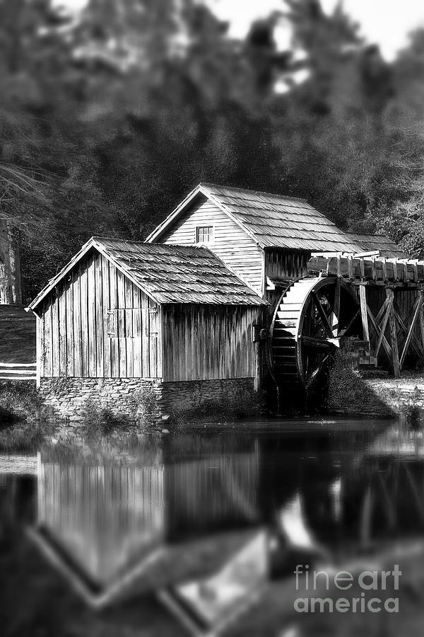 Reflections of Mabry Mill Photograph by Kelly Nowak