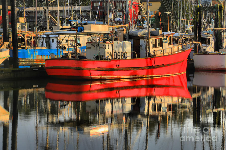 Commercial Fishing Photograph - Reflections Of Nina Ellen by Adam Jewell