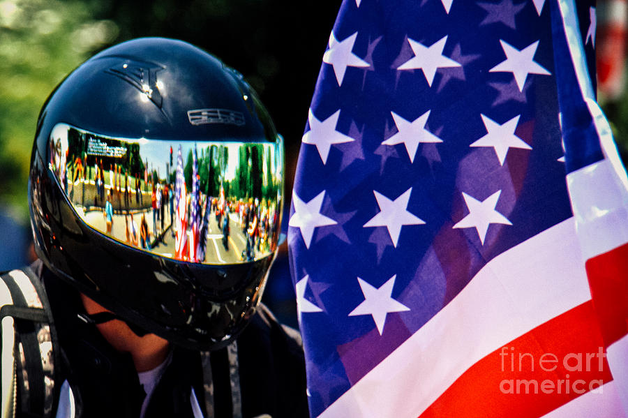 Flag Photograph - Reflections Of Rolling Thunder by Tom Gari Gallery-Three-Photography
