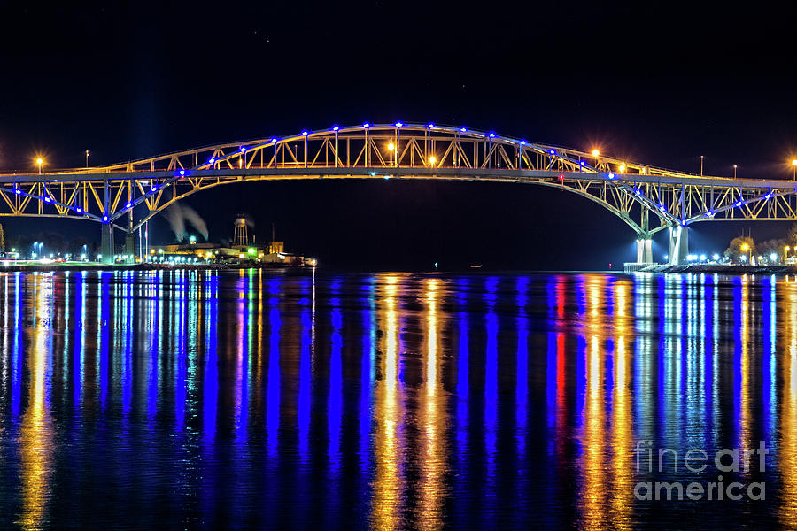 Reflections of the Blue Water Bridge Photograph by Michael Petrick