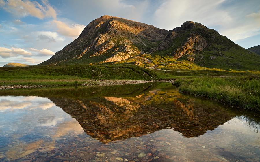 Reflections of the Buachaille Photograph by Stephen Taylor