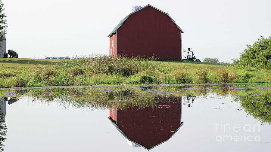 Reflections of the Farm Photograph by Erick Schmidt