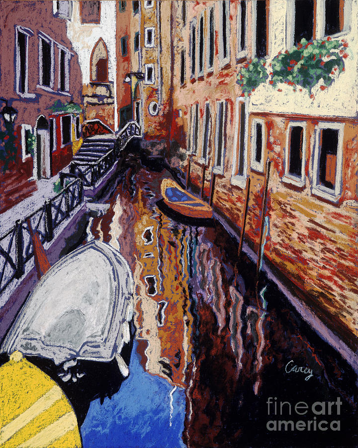 Reflections of Venice Pastel by Cathy Carey