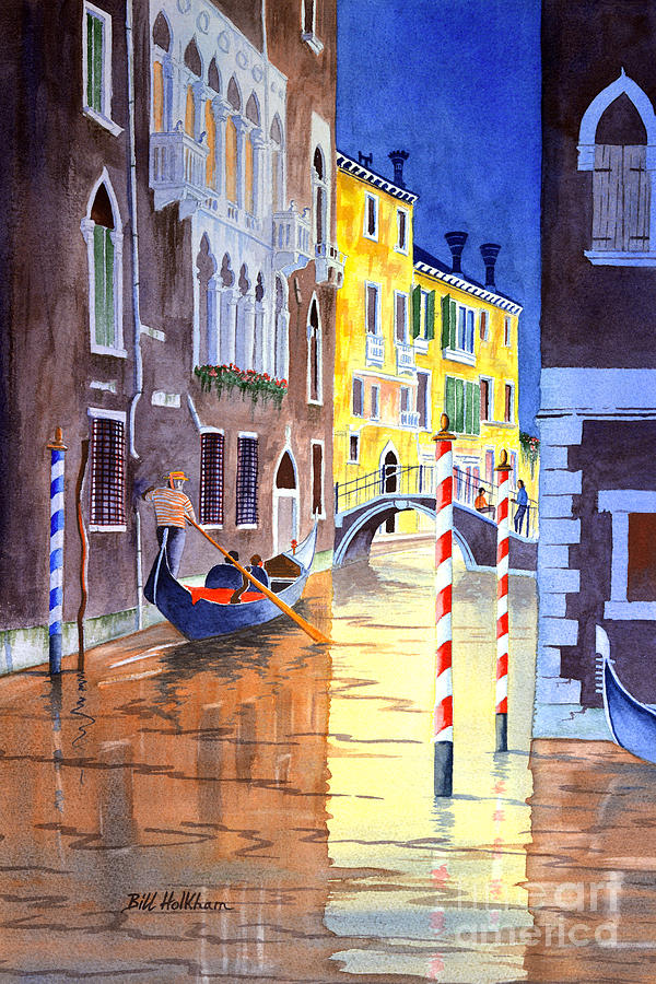 Architecture Painting - Reflections Of Venice Italy by Bill Holkham