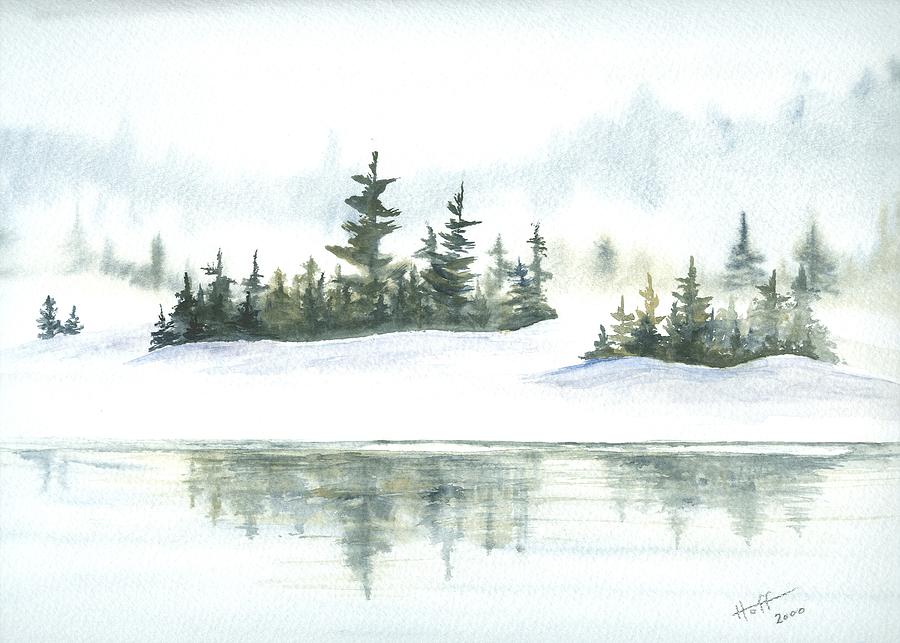 Winter Painting - Reflections of Winter by Denise   Hoff