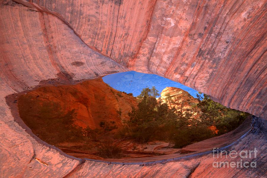 Reflections Of Zion Buttes Photograph by Adam Jewell