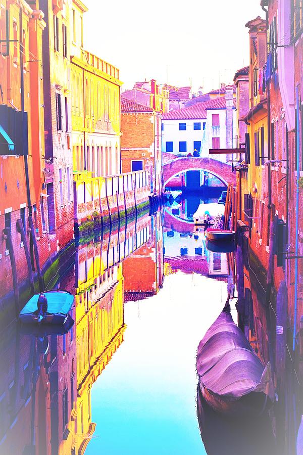 Reflections on a Canal 2 - Artistic Effects Photograph by Mark Mitchell