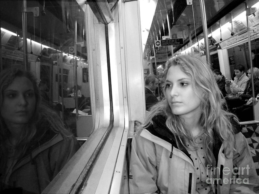 Reflection On A London Train Photograph by Madeline Ellis