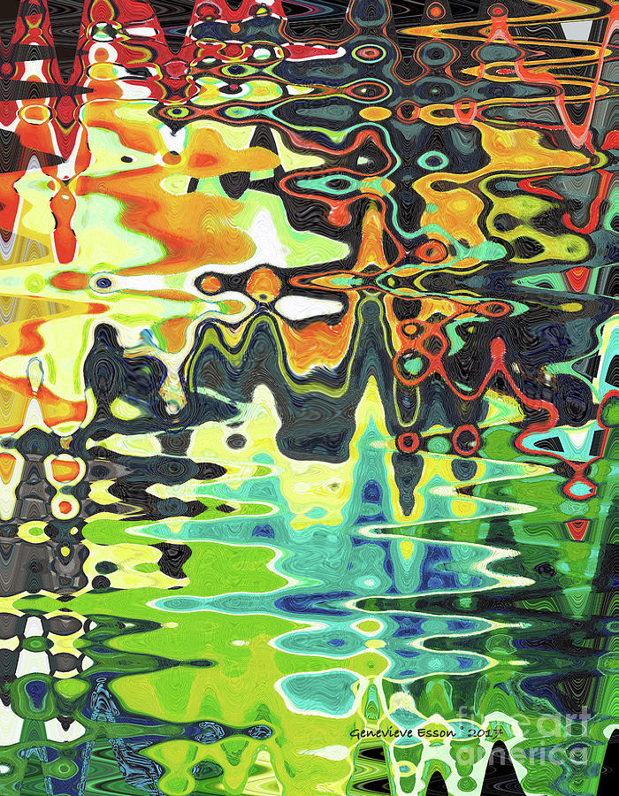 Reflections On Color Digital Art by Genevieve Esson