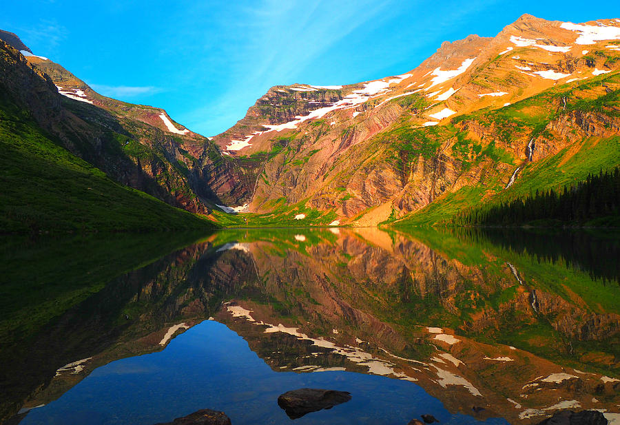 Glacier National Park Photograph - Reflections on Gunsight Lake by Ryan Scholl