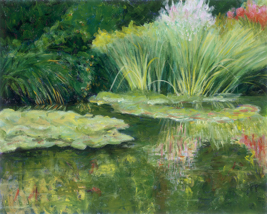 Reflections on Monets Lily Pond Painting by Tara Moorman