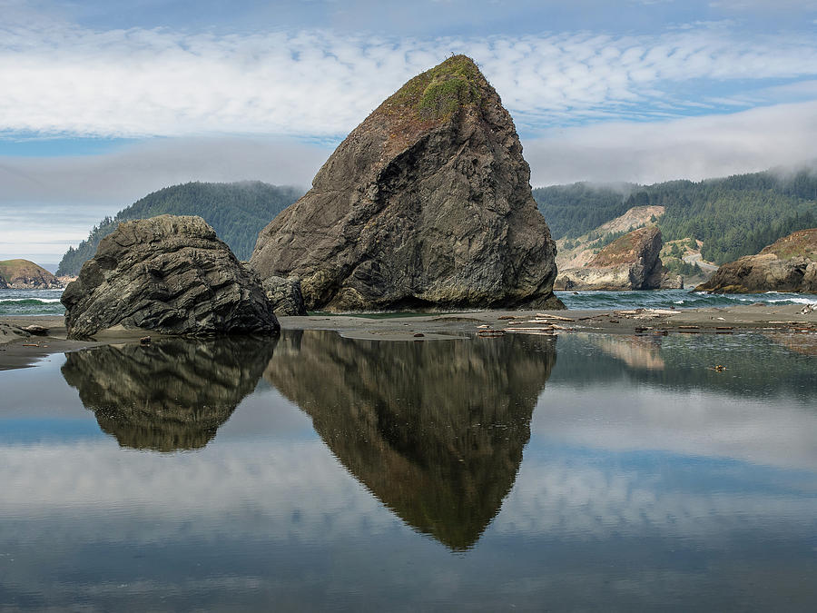 Reflections on Oregon Seastacks 1 Photograph by Greg Nyquist