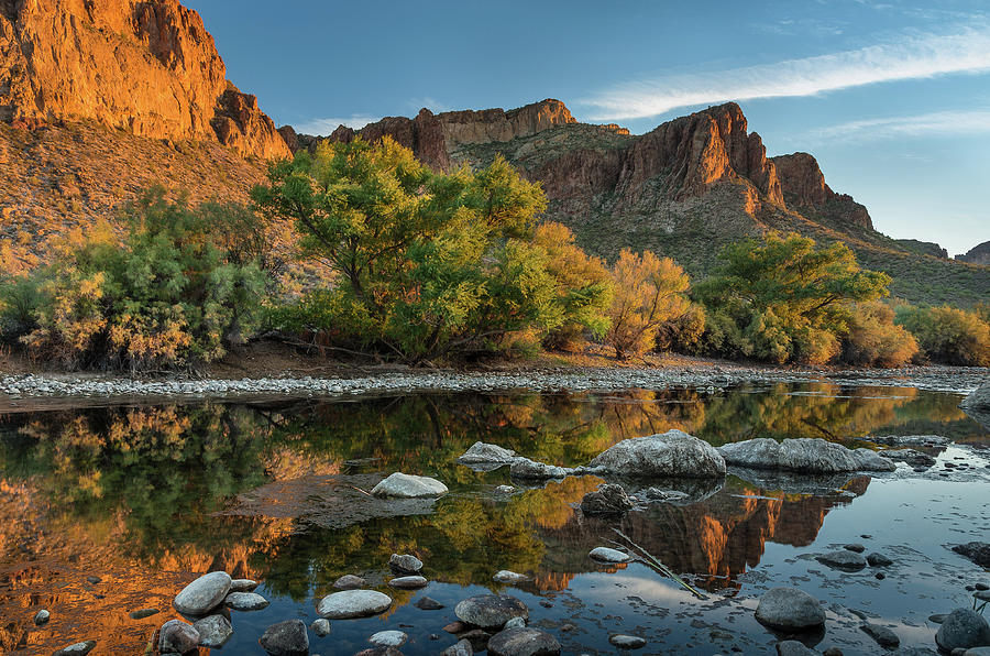 Reflections on Salt River 2 Photograph by Greg Nyquist