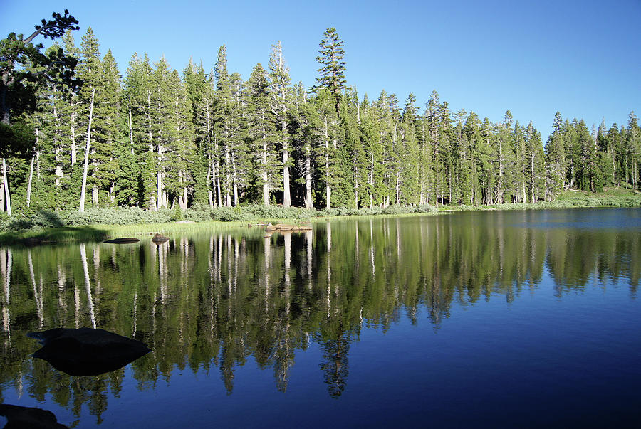 Reflections on Showers Lake Photograph by Melanie Schlotterbeck