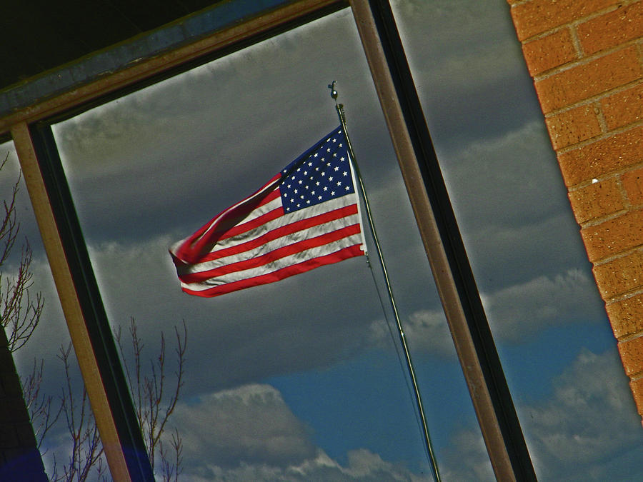 Reflections on the Flag Photograph by Lenore Senior