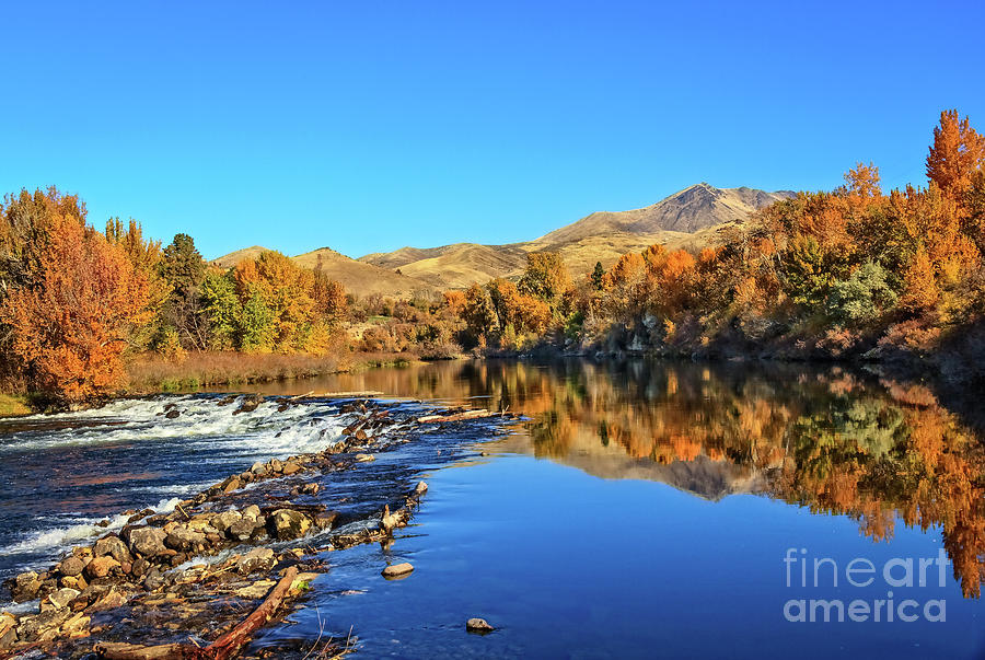 Reflections On The Payette River Photograph by Robert Bales