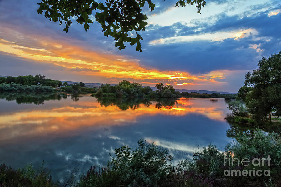 Reflections  On The Snake River Photograph by Robert Bales